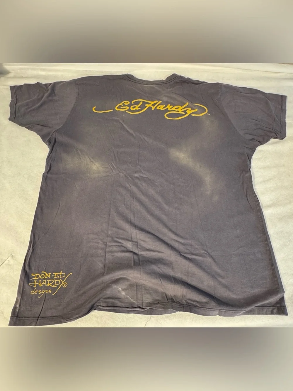 Ed Hardy Tiger Graphic T-Shirt Mens XXL Brown Y2K Christian Audigier Tee - Picture 3 of 6